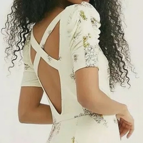NWT🌸OFFER🌸 Free People Floral Ivory Maxi Dress, Small - Picture 5 of 13